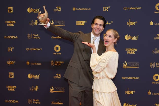 2026 Golden Hen Awards Ceremony: Minerva Hase and Nikita Volodin, winners of the Golden Hen in the Sports category. The 2026 Golden Hen Awards Ceremony took place on September 4, 2026, at the Leipzig Trade Fair, Hall 1, Leipzig, Saxony, Germany