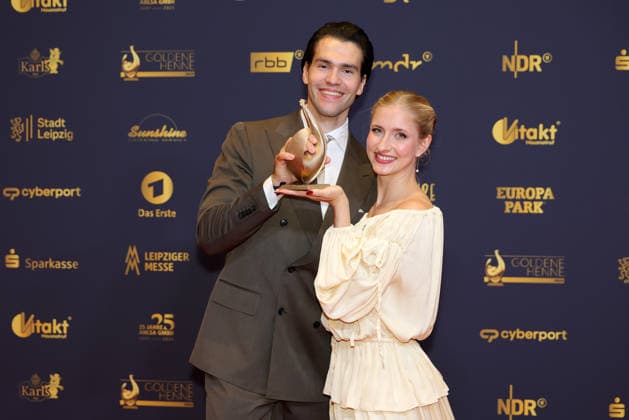 2026 Golden Hen Awards Ceremony: Minerva Hase and Nikita Volodin, winners of the Golden Hen in the Sports category. The 2026 Golden Hen Awards Ceremony took place on September 4, 2026, at the Leipzig Trade Fair, Hall 1, Leipzig, Saxony, Germany