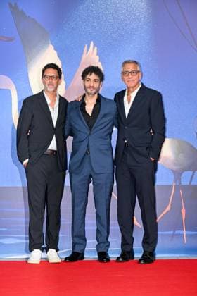 September 4, 2026, Venice, Rome, Italy: Grant Heslov, Rami Kodeih, and George Clooney on the red carpet for Furies, the 83rd Venice International Film Festival, Venice, September 4, 2026. Venice Italy  - ZUMAa289 20260904_zia_a289_448 Copyright: xMariaxLauraxAntonellix xAgfx