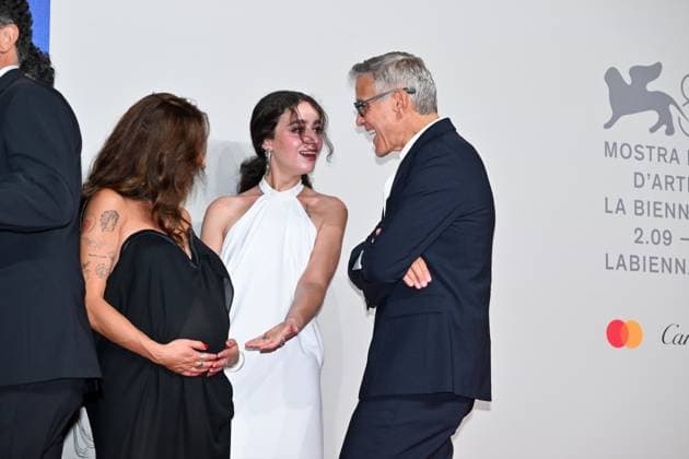 September 4, 2026, Venice, Rome, Italy: George Clooney, Rym Mroueh, and Maria Nakouzi on the red carpet for the film Furies, 83rd Venice International Film Festival, Venice, September 4, 2026 Venice Italy  - ZUMAa289 20260904_zia_a289_454 Copyright: xMariaxLauraxAntonellix xAgfx