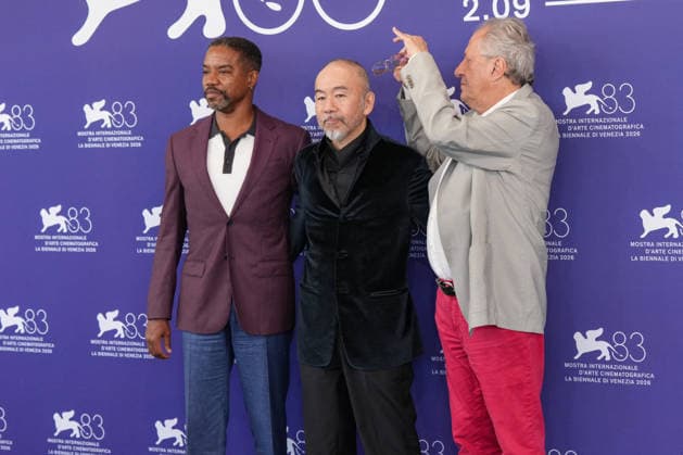Shin ya Tsukamoto, Rodney Hicks, and Geoffrey Rush attending the Mr. Nelson, Did You Kill People? photocall during the 83rd Venice International Film Festival at the Palazzo del Casino on September 4, 2026, in Venice, Italy. Lucia Sabatelli, Venice, Italy  Copyright: xLuciaxSabatellix xBestimagexLuciaxSabatellix xBestimagex