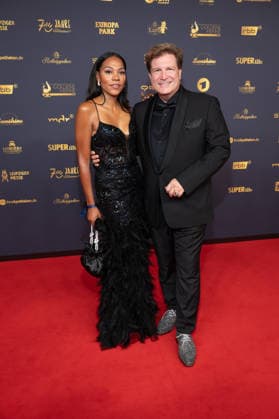 Golden Hen 2026 Red Carpet Red Carpet Francis Fulton Smith and his partner Salomea Golden Hen 2026, September 4, 2026, Leipzig Copyright: xEventpressxFuhrx