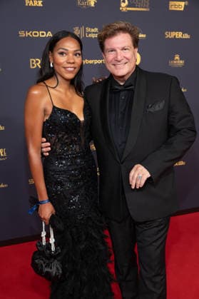 Golden Hen 2026 Red Carpet Red Carpet Francis Fulton Smith and his partner Salomea Golden Hen 2026, September 4, 2026, Leipzig Copyright: xEventpressxFuhrx