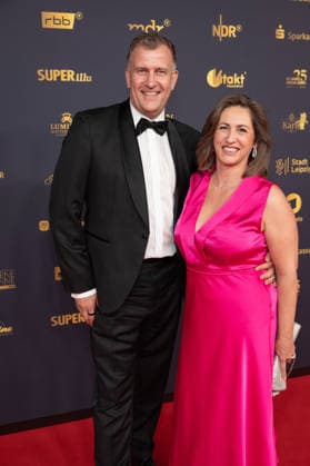 Golden Hen 2026 Red Carpet Red Carpet Rene Kindermann and his wife Uta Deckow Golden Hen 2026, September 4, 2026, Leipzig Copyright: xEventpressxFuhrx