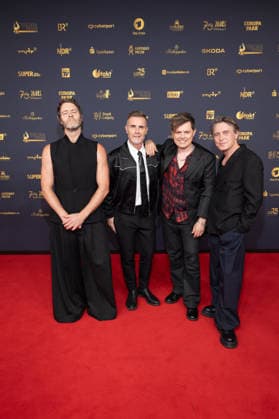 Golden Hen 2026 Red Carpet Red Carpet Take That Gary Barlow, Howard Donald, Mark Owen, and Michael Patrick Kelly Golden Hen 2026, April 9, 2026, Leipzig Copyright: xEventpressxFuhrx