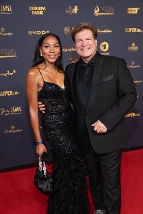 Golden Hen 2026 Red Carpet Red Carpet Francis Fulton Smith and his partner Salomea Golden Hen 2026, September 4, 2026, Leipzig Copyright: xEventpressxFuhrx