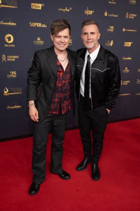 Golden Hen 2026 Red Carpet Red Carpet Take That Gary Barlow and Michael Patrick Kelly Golden Hen 2026, April 9, 2026, Leipzig Copyright: xEventpressxFuhrx