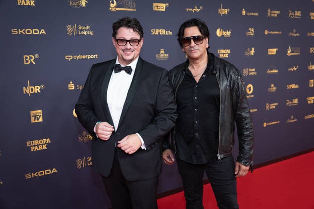 Golden Hen 2026 Red Carpet Red Carpet Ricardo Marinello and a friend Golden Hen 2026, September 4, 2026, Leipzig Copyright: xEventpressxFuhrx