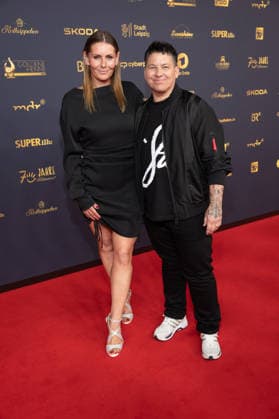 Golden Hen 2026 Red Carpet Red Carpet Kerstin Ott with her wife Karolina Köppen Golden Hen 2026, September 4, 2026, Leipzig Copyright: xEventpressxFuhrx