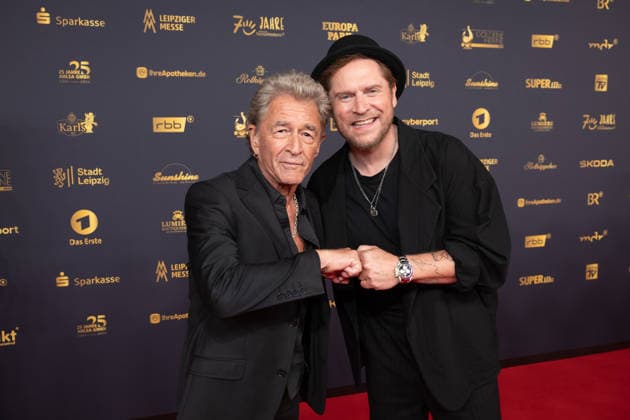 Golden Hen 2026 Red Carpet Red Carpet Peter Maffay and Johannes Oerding Golden Hen 2026, April 9, 2026, Leipzig Copyright: xEventpressxFuhrx