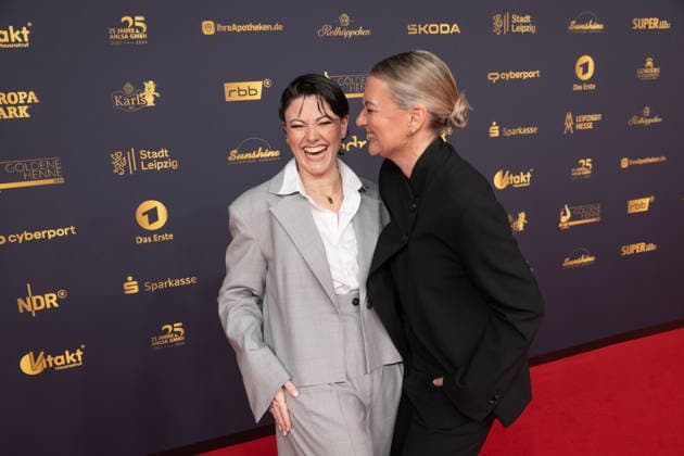 Golden Hen 2026 Red Carpet Red Carpet Tahnee Schaffarczyk and his wife Juliette Schoppmann Golden Hen 2026, September 4, 2026, Leipzig Copyright: xEventpressxFuhrx