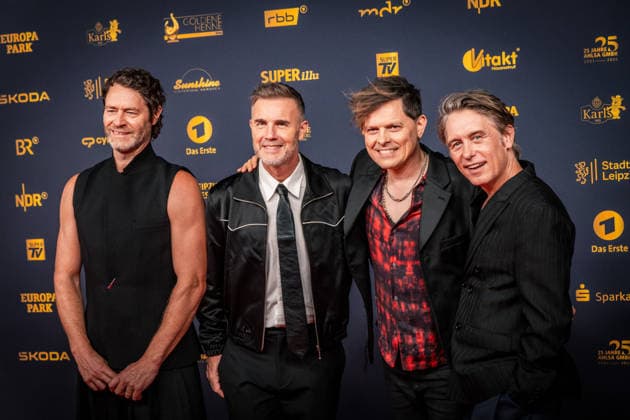 LEIPZIG, GERMANY, SEPTEMBER 4, 2026 The 2026 Golden Hen Awards ceremony on the red carpet in Exhibition Hall 1 in Leipzig. The gala will once again honor personalities from the worlds of entertainment, television, music, and sports: Take That’s Gary Barlow, Howard Donald, Mark Owen with Michael Patrick Kelly 2026 Golden Hen Awards Red Carpet