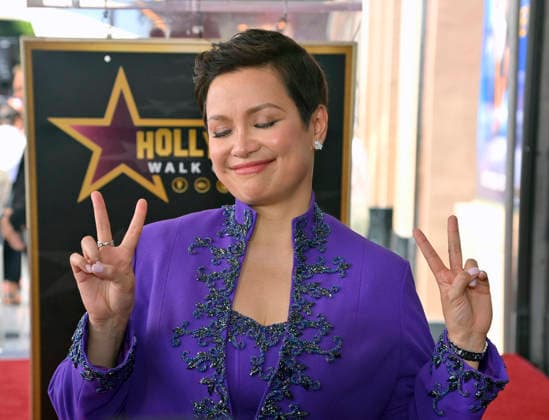 Filipina actress and singer Lea Salonga is pictured during an unveiling ceremony honoring her with the 2,855th star on the Hollywood Walk of Fame in Los Angeles on Friday, September 4, 2026.  LAP2026090433 JIMxRUYMEN