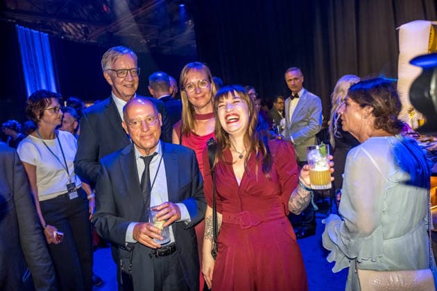 LEIPZIG, GERMANY, SEPTEMBER 4, 2026 The 2026 Golden Hen Awards ceremony in Exhibition Hall 1 in Leipzig. The gala will once again honor personalities from the worlds of entertainment, television, music, and sports. Here is the after-show party with Heidi Reichineck, Gregor Gysi, and Dietmar Bartsch Golden Hen 2026 Red Carpet