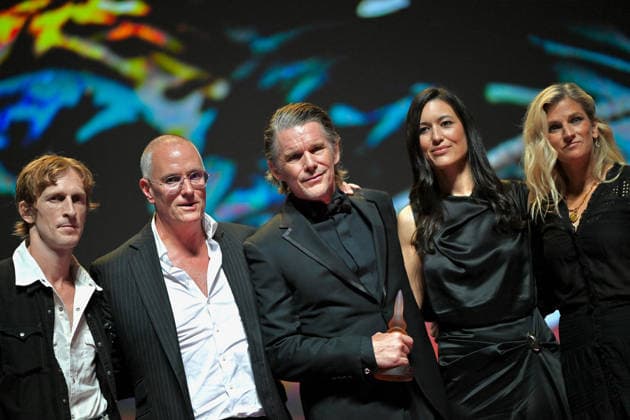 Opening Ceremony 52nd Deauville American Film Festival FC Austin Amelio, Padraic McKinley, Ethan Hawke, Julia Jones and Ryan Hawke pose during the Opening Ceremony at the 52nd Deauville American Film Festival on September 04, 2026 in Deauville, France. Photo by Franck Castel ABACAPRESS.COM Deauville  Copyright: xCastelxFranck ABACAx