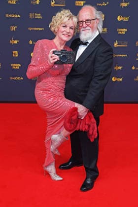Anne Kasprik with her husband Oren Schmuckler *Red Carpet* 2026 GOLDENE HENNE AWARDS CEREMONY at the Leipzig Trade Fair on September 4, 2026