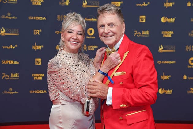 Hans Jürgen Beyer with his wife Manuela Hebestreit *Red Carpet* 2026 GOLDENE HENNE AWARDS CEREMONY at the Leipzig Trade Fair on September 4, 2026