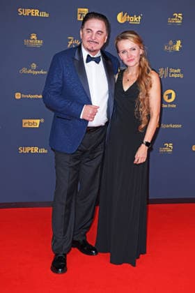 Uwe Herrmann with his girlfriend Susann Huebel *Red Carpet* 2026 GOLDENE HENNE AWARDS CEREMONY at the Leipzig Trade Fair on September 4, 2026
