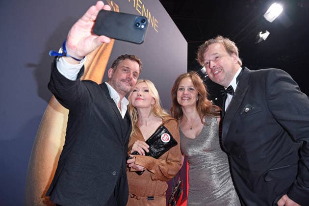 Sebastian Bezzel with his wife Johanna Christine Gehlen, Stephan Grossmann with his wife Lidija Grossmann *After-show party* 2026 GOLDENE HENNE AWARDS CEREMONY at the Leipzig Trade Fair on September 4, 2026