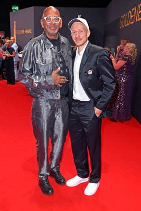 Pierre Sanoussi Bliss with his friend Dennis Ortmann *After-show party* 2026 GOLDENE HENNE AWARDS CEREMONY at the Leipzig Trade Fair on September 4, 2026