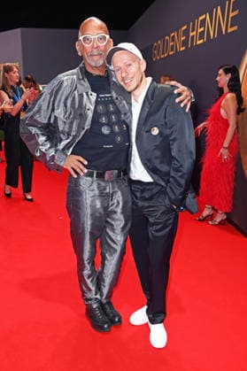 Pierre Sanoussi Bliss with his friend Dennis Ortmann *After-show party* 2026 GOLDENE HENNE AWARDS CEREMONY at the Leipzig Trade Fair on September 4, 2026