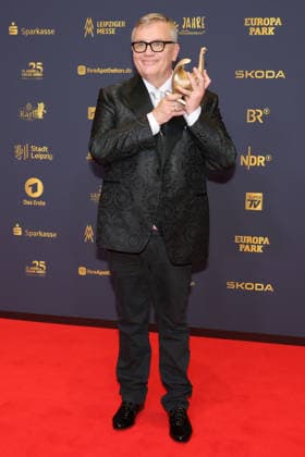 2026 Golden Hen Awards Ceremony: Entertainer Hape Kerkeling, winner of the Golden Hen in the Film and Television category, holding the Golden Hen. The 2026 Golden Hen Awards Ceremony took place on September 4, 2026, at the Leipzig Trade Fair, Hall 1, Leipzig, Saxony, Germany
