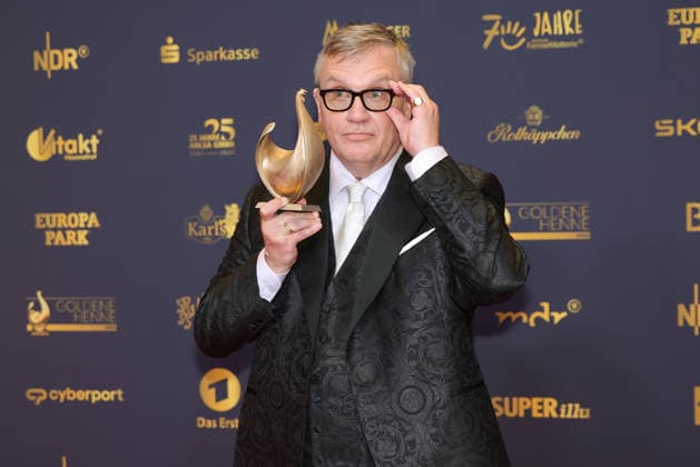 2026 Golden Hen Awards Ceremony: Entertainer Hape Kerkeling, winner of the Golden Hen in the Film and Television category, holding the Golden Hen. The 2026 Golden Hen Awards Ceremony took place on September 4, 2026, at the Leipzig Trade Fair, Hall 1, Leipzig, Saxony, Germany
