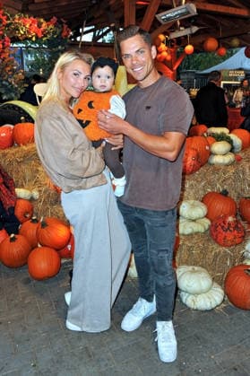 Pumpkin Night 2026: Cedric Beidinger with his fiancée Eliza Klenner and daughter Leni at Pumpkin Night 2026 on September 4, 2026, at the Gertrudenhof adventure farm in Hürth 20260904MWI145388