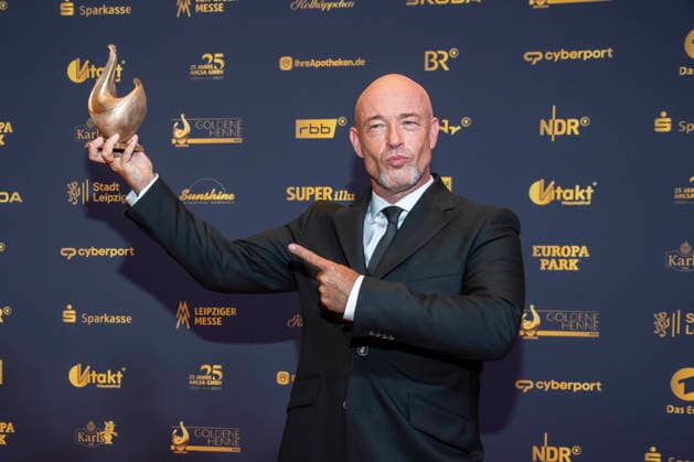 ABB GOLDEN HEN: Graf Unheilig, winner of the award, appeared on the red carpet with Henne at the 32nd Golden Hen Audience Award ceremony at the Neue Messe Leipzig on September 4, 2026, in Leipzig, Saxony, Germany