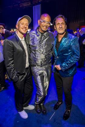 ABB GOLDHENNE members Dennis Ortmann, Pierre Sanoussi Bliss, and Falk Willy Wild attended the after-show party at the 32nd Golden Hen Audience Choice Award ceremony at the Neue Messe Leipzig on September 4, 2026, in Leipzig, Saxony, Germany