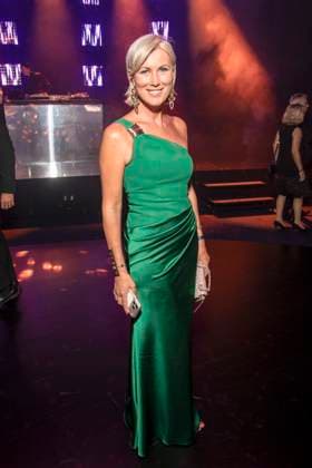 ABB GOLDHENNE Kamilla Senjo in a green dress as a guest at the after-show party following the 32nd Golden Hen Audience Award ceremony at the Neue Messe Leipzig on September 4, 2026, in Leipzig, Saxony, Germany