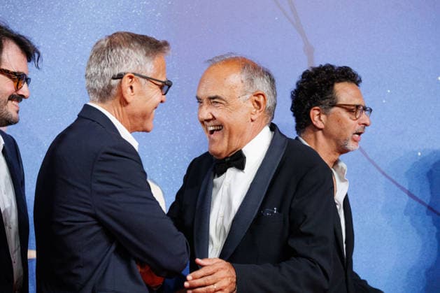 IPA88134933 - VENICE, ITALY - SEPTEMBER 4: George Clooney and Alberto Barbera attend the screening of Furies during the 83rd Venice International Film Festival at Sala Giardino on September 4, 2026, in Venice, Italy. Photo: Cinzia Camela.  Copyright: xCinziaxCamela LiveMediax xCinziaxCamela LiveMediax 88134933