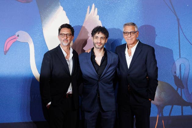 IPA88134946 - VENICE, ITALY - SEPTEMBER 4: (L-R) Grant Heslov, Rami Kodeih, and George Clooney attend the screening of Furies during the 83rd Venice International Film Festival at Sala Giardino on September 4, 2026, in Venice, Italy. Photo: Cinzia Camela.  Copyright: xCinziaxCamela LiveMediax xCinziaxCamela LiveMediax 88134946