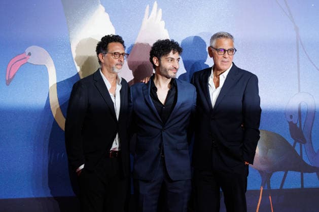 IPA88134949 - VENICE, ITALY - SEPTEMBER 4: (L-R) Grant Heslov, Rami Kodeih, and George Clooney attend the screening of Furies during the 83rd Venice International Film Festival at Sala Giardino on September 4, 2026, in Venice, Italy. Photo: Cinzia Camela.  Copyright: xCinziaxCamela LiveMediax xCinziaxCamela LiveMediax 88134949