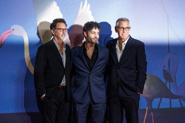 IPA88134966 - VENICE, ITALY - SEPTEMBER 4: (L-R) Grant Heslov, Rami Kodeih, and George Clooney attend the screening of Furies during the 83rd Venice International Film Festival at Sala Giardino on September 4, 2026, in Venice, Italy. Photo: Cinzia Camela.  Copyright: xCinziaxCamela LiveMediax xCinziaxCamela LiveMediax 88134966