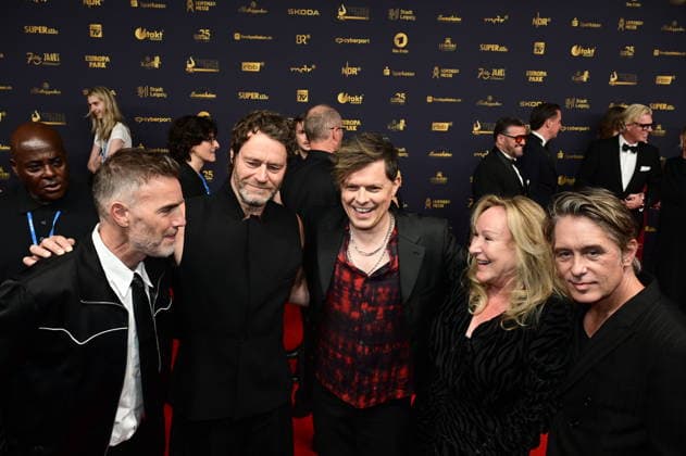 Gary Barlow, Jason Orange, Michael Kelly, a guest, and Mark Owen of Take That at the 32nd Golden Hen Awards in 2026 at the Leipzig Trade Fair, September 4, 2026 Copyright: xMatthiasxWehnertx