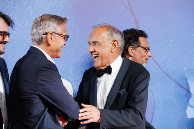 IPA88135003 - VENICE, ITALY - SEPTEMBER 4: George Clooney and Alberto Barbera attend the screening of Furies during the 83rd Venice International Film Festival at Sala Giardino on September 4, 2026, in Venice, Italy. Photo: Cinzia Camela.  Copyright: xCinziaxCamela LiveMediax xCinziaxCamela LiveMediax 88135003