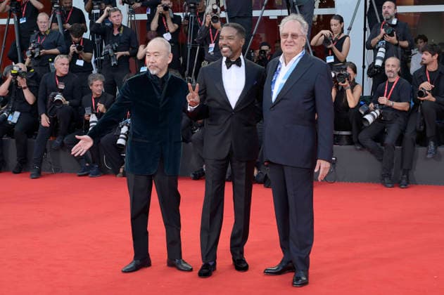 Shinya Tsukamoto, Rodney Hicks, and Geoffrey Rush at the premiere of the feature film *Mr. Nelson*, Did You Kill People, Nelson-san, at the 2023 Venice Biennale—the 83rd Venice International Film Festival—at the Palazzo del Cinema in Venice, September 4, 2026 Foto:xA.xM.xTinghinox xFuturexImagex people_6915