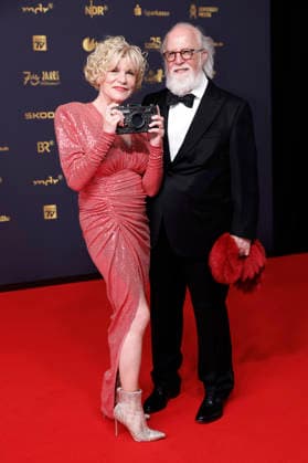 Anne Kasprik with her husband, Oren Schmuckler, at the 32nd Golden Hen Awards ceremony in 2026 at the Leipzig Trade Fair, Leipzig, September 4, 2026 Foto:xR.xStoffelsx xFuturexImagex henne_6505