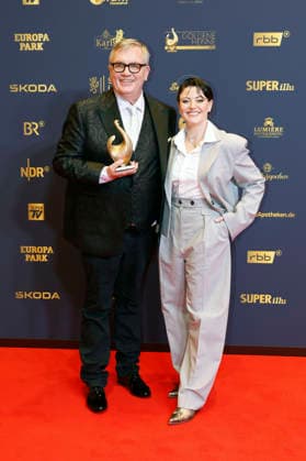 Hape Kerkeling and Tahnee Schaffarczyk at the 32nd Golden Hen Awards ceremony in 2026 at the Leipzig Trade Fair, September 4, 2026 Foto:xR.xStoffelsx xFuturexImagex henne_6654