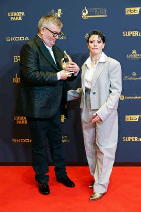 Hape Kerkeling and Tahnee Schaffarczyk at the 32nd Golden Hen Awards ceremony in 2026 at the Leipzig Trade Fair, September 4, 2026 Foto:xR.xStoffelsx xFuturexImagex henne_6656