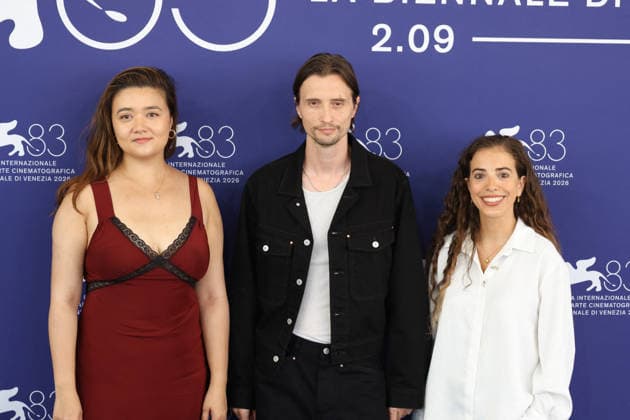 Venice 2026 Biennale College Cinema Photocall NB Rebecca Wyzan, director Daniel Zvereff and Mireia Vilanova attending the Biennale College Cinema Photocall as part of the 83th Venice International Film Festival at the Lido in Venice, Italy on September 05, 2026. Photo by Nasser Berzane ABACAPRESS.COM Venice Italy  Copyright: xBerzanexNasser ABACAx