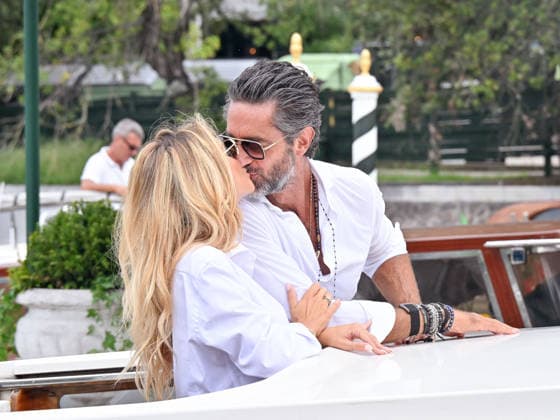 IPA88141039 - Venice, 83rd Venice International Film Festival 2026 - Day 4 - Arrivals at the Excelsior Hotel pier - Pictured: Michela Persico, Umberto Pengo  Copyright: xManuelexMangiarottix xPoolxPhotoxEventsx08x 88141039