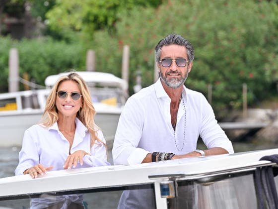 IPA88141032 - Venice, 83rd Venice International Film Festival 2026 Day 4 Arrivals at the Excelsior Hotel™s pier Pictured: Michela Persico, Umberto Pengo  Copyright: xManuelexMangiarottix xPoolxPhotoxEventsx08x 88141032
