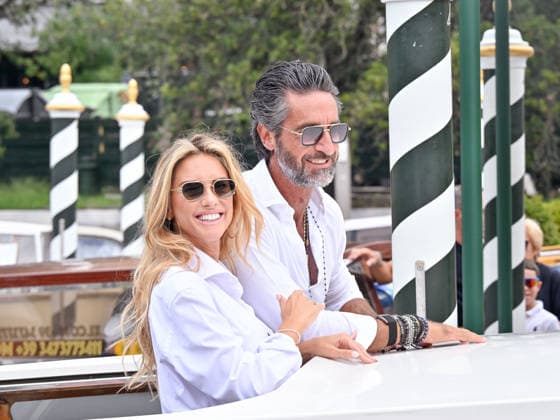 IPA88141040 - Venice, 83rd Venice International Film Festival 2026 Day 4 Arrivals at the Excelsior Hotel™s pier Pictured: Michela Persico, Umberto Pengo  Copyright: xManuelexMangiarottix xPoolxPhotoxEventsx08x 88141040