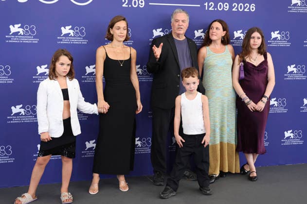 Sara Arenberg Gitai, Amos Gitai, Keren Gitai, and guests at the photocall for the documentary *The Road to Jericho* at the 2026 Venice Biennale—the 83rd Venice International Film Festival—at the Palazzo del Casino in Venice, September 5, 2026 Foto:xD.xBedrosianx xFuturexImagex jericho_6915