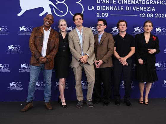 IPA88144282 - Venice, 83rd Venice International Film Festival 2026 - Day 4 - PRIMETIME photocall - Pictured: Bokeem Woodbine, Phoebe Bridgers, Robert Pattinson, Lance Oppenheim, Skyler Gisondo, and Merritt Wever  Copyright: xAlbertoxTerenghix xPoolxPhotoxEventsx08x 88144282