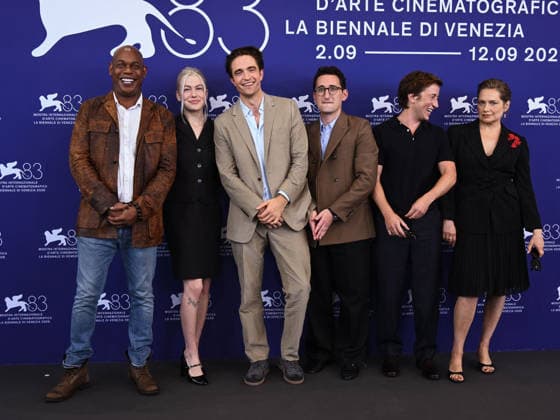 IPA88144277 - Venice, 83rd Venice International Film Festival 2026 - Day 4 - PRIMETIME photocall - Pictured: Bokeem Woodbine, Phoebe Bridgers, Robert Pattinson, Lance Oppenheim, Skyler Gisondo, and Merritt Wever  Copyright: xAlbertoxTerenghix xPoolxPhotoxEventsx08x 88144277