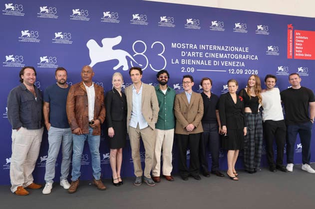 Bokeem Woodbine, Phoebe Bridgers, Robert Pattinson, Ajon Singh, Lance Oppenheim, Skyler Gisondo, Merritt Wever, and the cast at the photo call for the film *Primetime* at the 2026 Venice Biennale—the 83rd Venice International Film Festival—at the Palazzo del Casino in Venice, September 5, 2026 Foto:xD.xBedrosianx xFuturexImagex primetime_6888