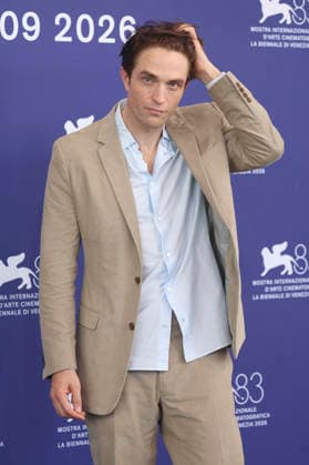 Robert Pattinson at the photocall for the movie *Primetime* at the 2026 Venice Biennale, the 83rd Venice International Film Festival, at the Palazzo del Casino in Venice, September 5, 2026 Foto:xD.xBedrosianx xFuturexImagex primetime_6974